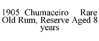 1905 CHUMACEIRO RARE OLD RUM, RESERVE AGED 8 YEARS