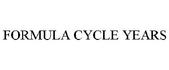 FORMULA CYCLE YEARS