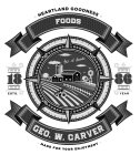 HEARTLAND GOODNESS FOODS GEO. W. CARVER 18 86 ESTD. YEAR GEO. W. CARVER MADE FOR YOUR ENJOYMENT
