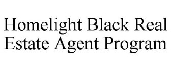HOMELIGHT BLACK REAL ESTATE AGENT PROGRAM