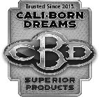 TRUSTED SINCE 2015 CALI·BORN DREAMS CBD SUPERIOR PRODUCTS