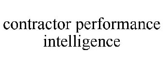 CONTRACTOR PERFORMANCE INTELLIGENCE