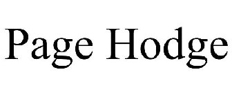 PAGE HODGE