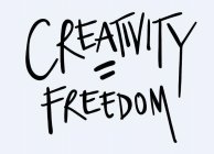 CREATIVITY = FREEDOM