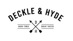 DECKLE & HYDE GOOD TIMES D H GREAT TASTES
