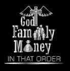 GOD FAMILY MONEY IN THAT ORDER