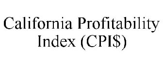 CALIFORNIA PROFITABILITY INDEX (CPI$)
