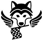 FLYING HUSKY & CHECKERED FLAG DESIGN