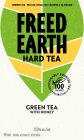 FREED EARTH HARD TEA GREEN TEA WITH HONEY SUSTAINABLY SOURCED TEA 100 CALORIES PER CAN (355ML)
