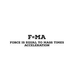 F=MA FORCE IS EQUAL TO MASS TIMES ACCELERATION