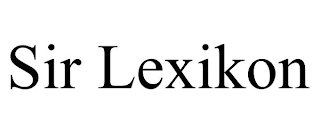 SIR LEXIKON