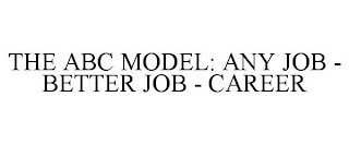 THE ABC MODEL: ANY JOB - BETTER JOB - CAREER