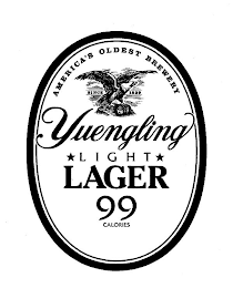 AMERICA'S OLDEST BREWERY SINCE 1829 YUENGLING LIGHT LAGER 99 CALORIES