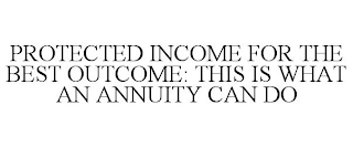 PROTECTED INCOME FOR THE BEST OUTCOME: THIS IS WHAT AN ANNUITY CAN DO