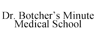 DR. BOTCHER'S MINUTE MEDICAL SCHOOL