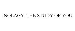 JNOLAGY. THE STUDY OF YOU.