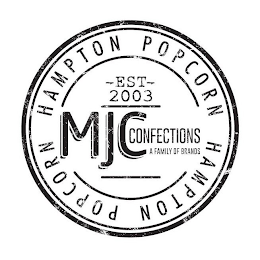 MJC CONFECTIONS A FAMILY OF BRANDS HAMPTON POPCORN HAMPTON POPCORN EST 2003