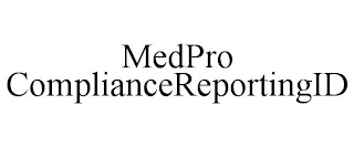 MEDPRO COMPLIANCEREPORTINGID