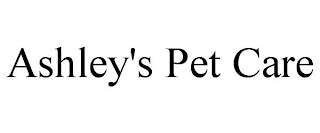 ASHLEY'S PET CARE
