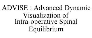 ADVISE : ADVANCED DYNAMIC VISUALIZATION OF INTRA-OPERATIVE SPINAL EQUILIBRIUM