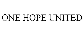 ONE HOPE UNITED