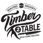 TIMBER 2 TABLE REALTREE PRESENTS WILD GAME RECIPES