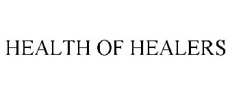 HEALTH OF HEALERS