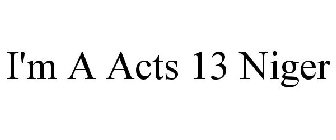 I'M A ACTS 13 NIGER
