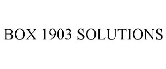 BOX 1903 SOLUTIONS
