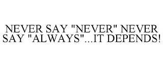 NEVER SAY 