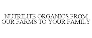 NUTRILITE ORGANICS FROM OUR FARMS TO YOUR FAMILY