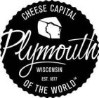 PLYMOUTH WISCONSIN EST. 1877 CHEESE CAPITAL OF THE WORLD