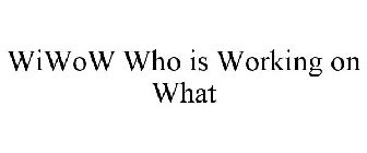 WIWOW WHO IS WORKING ON WHAT