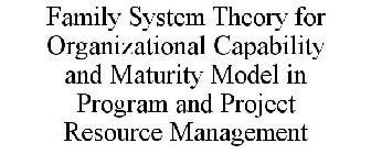 FAMILY SYSTEM THEORY FOR ORGANIZATIONAL CAPABILITY AND MATURITY MODEL IN PROGRAM AND PROJECT RESOURCE MANAGEMENT