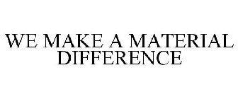 WE MAKE A MATERIAL DIFFERENCE