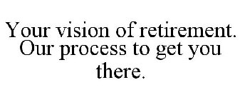 YOUR VISION OF RETIREMENT. OUR PROCESS TO GET YOU THERE.