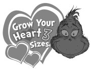 GROW YOUR HEART 3 SIZES