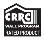 CRRC WALL PROGRAM RATED PRODUCT