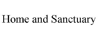 HOME AND SANCTUARY
