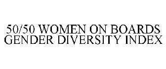 50/50 WOMEN ON BOARDS GENDER DIVERSITY INDEX