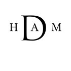 A LARGE LETTER D, AND THE LETTERS H, A, AND M COMING ACROSS HORIZONTALLY THROUGH THE LARGE LETTER D