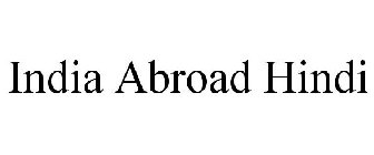 INDIA ABROAD HINDI