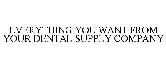 EVERYTHING YOU WANT FROM YOUR DENTAL SUPPLY COMPANY