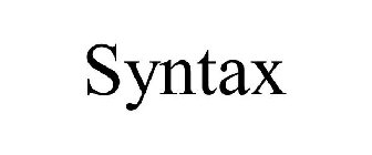 SYNTAX