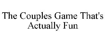 THE COUPLES GAME THAT'S ACTUALLY FUN