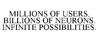 MILLIONS OF USERS. BILLIONS OF NEURONS. INFINITE POSSIBILITIES.