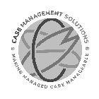 CMS CASE MANAGEMENT SOLUTIONS MAKING MANAGED CARE MANAGEABLE
