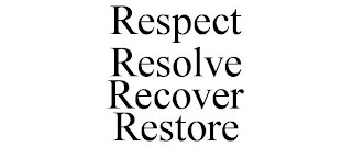 RESPECT RESOLVE RECOVER RESTORE