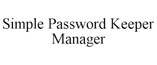 SIMPLE PASSWORD KEEPER MANAGER