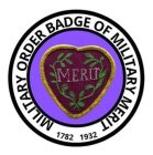 THE MILITARY ORDER OF THE BADGE OF MILITARY MERIT 1782 1932
